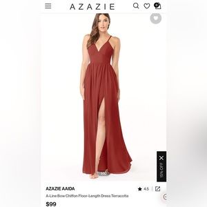 Azazie Aaida Bridesmaid Dress - Terracotta